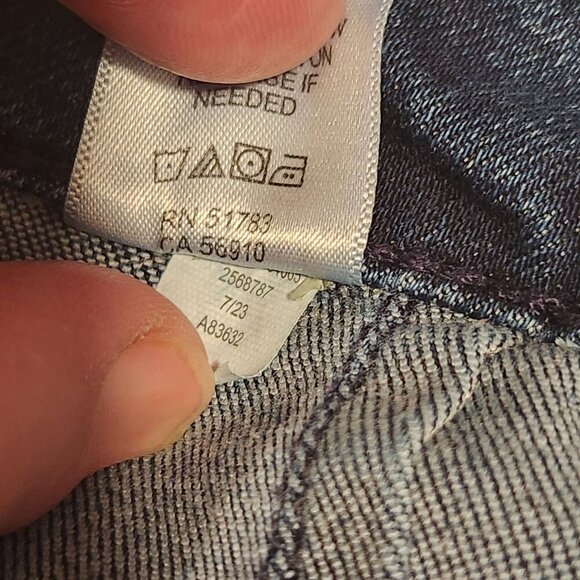 m jeans by maurices Womens 14R High Rise Flare Cool Comfort Sculptress Dark Wash - Picture 8 of 12